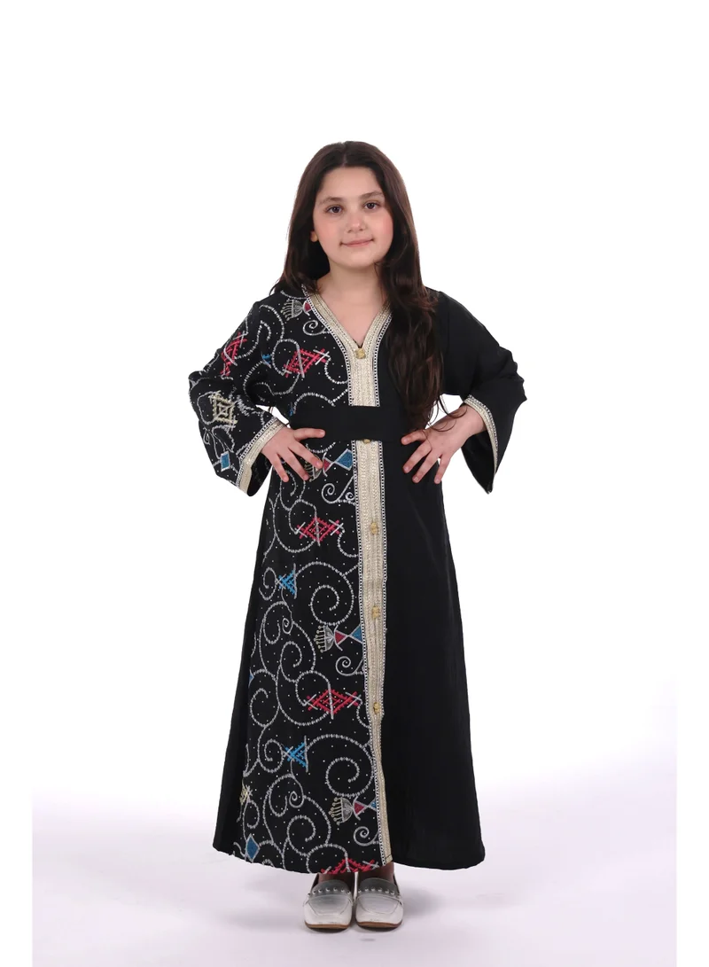 AL BENT AL SHARQIEH black Mom & Daughter Embroidred jalabiya dress for Women | Best Price UAE